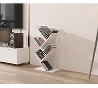 ComfortCove Libreria da desktop albero, per scrivania, terra, 5 ripiani, Bianco
