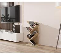 ComfortCove Libreria da scrivania desktop dell'albero, per terra, 5 ripiani, Sonoma