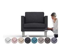 comfortly | Copertura per poltrona Mellby, copertura di ricambio, resistente, 3 pezzi, resistente tessuto Nano-Tech, resistente agli animali domestici, facile da pulire e sostituire (mix di cashmere)