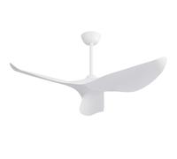 ComfortXL Ventilatore da soffitto 96 cm senza luce motore DC reversibile 6 velocità con telecomando per interni ed esterni, bianco opaco