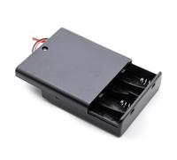 Comforty Confezione da 2 portabatterie, vano batterie con Interruttore on/off per 4 batterie, per Giocattoli, torce e Altri dispositivi elettronici Che utilizzano batterie AA.