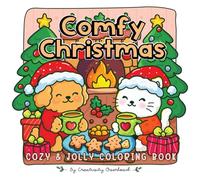 Comfy Christmas: Coloring book for Adults and Teens with Easy-to-Color Bold Line Designs and Festive Holiday Scenes