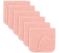Comfy Cubs mussola panni del burp 6 pack di grandi dimensioni 100% cotone a mano salviette 6 strati extra assorbente e soft (rosa, confezione da 6)