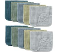 Comfy Cubs Panni in mussola per bambini 50 x 25 cm, confezione da 10 - Grande 6 strati ultra assorbente 100% cotone per bambini sbavare e sporcare - morbido e delicato panno per il ruttino per ragazzi