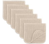 Comfy Cubs - Panni in mussola per eruttazione di grandi dimensioni, 100% cotone, 6 strati extra assorbenti e morbidi, stracci per neonati per ragazzi e ragazze (crema, confezione da 6, 20 x 10