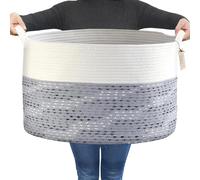 COMFY-HOMI, cesto portaoggetti in cotone, 2 pezzi, taglia XL, 50 x 50 x 30 cm, organizer in tessuto di cotone, cestino per giocattoli per bambini, cestino per il soggiorno, ideale come regalo di inaugurazione della casa