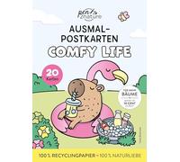 Comfy Life I 20 Ausmal-Postkarten: 100% Recyclingpapier I 100% Naturliebe