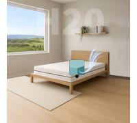 Comfy Line - Materasso Piazza e Mezzo 130x195 in Water Foam h 20 cm. A 7 Zone Differenziate Ortopedico. Rivestimento Cotone Fresco e Traspirante. Made in Italy 100%