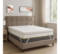 Comfy Line - Topper memory Singolo 80x190, Correttore in Memory Foam per Materasso 5,5 cm - Fodera in Cotone Traspirante con Angoli - Made in Italy