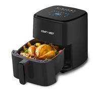 Comfy Nest, Friggitrice ad aria calda 5L con display digitale 1400W, tecnologia ad aria rapida, 10 programmi preimpostati, controllo della temperatura 80-200°C, nero, friggitrice ad aria