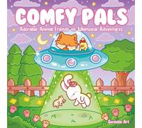 Comfy Pals - Charming Coloring Book for Adults & Teens: Featuring Adorable Animal Best Friends on Daily Adventures Through Whimsical Settings for Relaxation and Stress Relief