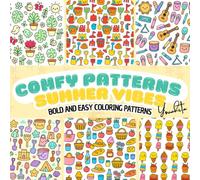 Comfy Patterns Bold and Easy Coloring patterns summer vibes: Big, Simple and Cute Design for Kids And Adults For Relaxation