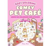 Comfy pet café. Cozy coloring