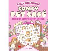Comfy pet café. Cozy coloring