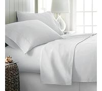 Comfy Sheets Set Di Lenzuola In Cotone Egiziano 1000 TC Queen 4 Pezzi - Bianco