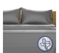 Comfy Sheets Set di lenzuola per letto king size in 100% cotone egiziano, 1000 fili, 4 pezzi, colore grigio scuro con federe, qualità alberghiera adatta a materassi fino a 40 cm di profondità