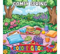 Comfy Spring Coloring Book: Gentle Blooms, Breezy Vibes & Simple Joys