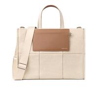 Comfyable Borsa tote per computer portatile da donna, borsa in tela/denim, funziona come borsa a tracolla e borsa a tracolla, borsa da lavoro, Beige, Medium