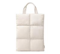 Comfyable Puffy Custodia in nylon con manico nascosto per MacBook, Chalky White, For 15" MBA / 16" MBP M3 M2 M1