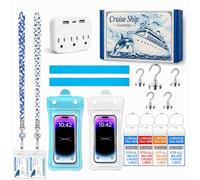 Comfycheer Cruise Essentials 2026, kit Cruise Must Haves, presa multipla con protezione contro le sovratensioni, ganci magnetici, cordini, etichette per bagagli, fasce per asciugamani, custodie