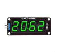 ComfyHarbor 1,4 cm 4 cifre LED orologio tubo display modulo con per driver TM1637, RGB sette segmenti tubo digitale per progetti Arduino (verde) (verde)