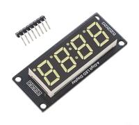 ComfyHarbor 1,4 cm 4 cifre LED orologio tubo display modulo con per driver TM1637, RGB sette segmenti tubo digitale per progetti Arduino (verde) (bianco)