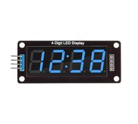 ComfyHarbor 1,4 cm 4 cifre LED orologio tubo display modulo con per driver TM1637, scala di grigi regolabile a 8 livelli tubo digitale a sette segmenti per progetti Arduino fai da te (blu)