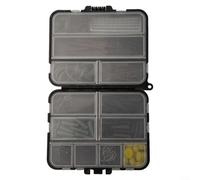 ComfyHarbor 173pcs Carp Fishing Tackle Box Kit con Rigs Girevole Snaps Elicottero Setup Doppio Lato 12 Scomparti Custodia in Plastica per Aringhe Orata Erba Carpa Crucian