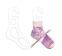 ComfyHarbor 2 blocchetti per calzini in acrilico per lavorare a maglia, trasparenti e robusti, lisci per asciugare e mostrare, a forma di piede per calzini fatti a mano in lana e seta, 9,5 x 35,6 x 20