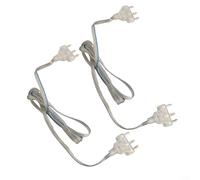 ComfyHarbor 2 cavi per recinzione in PVC trasparente e filo di rame per competizioni e allenamento, connettore ad alta conduttività con connessione affidabile, lunghezza 50 cm