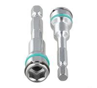 ComfyHarbor Adattatore a bussola esagonale da 1/4 di pollice a 8 mm 10 mm, manicotto riduttore con molla per trapano elettrico, cacciavite pneumatico chiave a cricchetto, acciaio, lunghezza 62 mm (8+