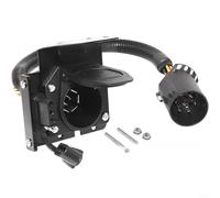 ComfyHarbor Adattatore di cablaggio piatto per rimorchio a 7 vie e 4 vie, cablaggio di traino a doppia uscita con copertura antipolvere per Ford, per DODGE, per JEEP, USCAR sostituzione presa