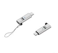 ComfyHarbor Adattatore display virtuale tipo C 4K a 60Hz, EDID DDC in alluminio per emulazione senza testa, dongle portatile con LED blu per server remoto desktop gaming (grigio)
