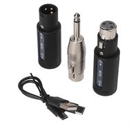 ComfyHarbor Adattatore per microfono wireless - con audio ad alta risoluzione 24 bit 192 kHz XLR trasmettitore ricevitore set, raggio di 40 m, per microfoni dinamici, chitarre, mixer audio, sistemi PA