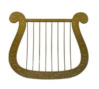 ComfyHarbor Arpa da angelo in plastica, accessorio per costume, modello dorato, 27 x 23 cm, per feste di Halloween, spettacoli teatrali, servizio fotografico, eventi a tema angelo