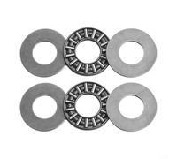 ComfyHarbor AXK1226 Set di cuscinetti assiali a rullini con quattro rondelle lucidate indurite AS1266 12 x 26 x 2 mm per applicazioni di macchinari industriali per carichi pesanti, 2 pezzi