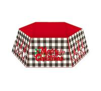 ComfyHarbor Base decorativa per albero con motivo di Babbo Natale, esposizione non tessuta per la casa vacanze, 60x80x25cm (04)