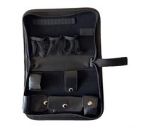 ComfyHarbor Borsa per attrezzi da golf, organizer in pelle impermeabile con grande capacità, per tees palle telemetro, custodia portatile per accessori, per carrello da passeggio, marrone (nero)