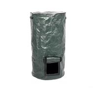 ComfyHarbor Borsa per compostaggio da giardino con coperchio, raccoglitore per rifiuti in PE riutilizzabile per scarti di cucina e detriti da cortile, cestino portatile per compostaggio esterno con