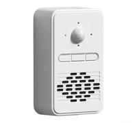 ComfyHarbor Campanello wireless con sensore di movimento con 20 messaggi vocali, volume regolabile per ingresso negozio, dispositivo di benvenuto batteria ricaricabile, bianco/8,4 x 5,1 x 3,8 cm