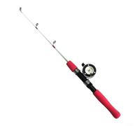 ComfyHarbor Canna da pesca sul ghiaccio, design telescopico con punta trasparente, 60 cm, portatile, per rilevamento di morsi sensibili in acqua fredda/rifugi (puleggia da 60 cm)