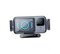 ComfyHarbor Caricatore da auto wireless rotante per auto, supporto 2 in 1 per iPhone, Samsung/Huawei con per ricarica rapida, supporto per cruscotto in ABS nero