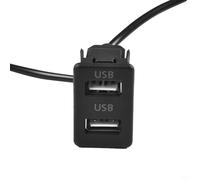 ComfyHarbor Cavo di prolunga con doppia porta USB con connettori a 4 e 6 pin, montaggio a filo da 145 cm, per installazione sul cruscotto, compatibile con la maggior parte delle auto,