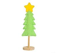 ComfyHarbor Centrotavola in feltro e legno, 25-32 cm, colore: verde lime, decorazione da tavolo per le vacanze, decorazione per la casa, inverno e festività, esposizione per interni (verde fino a 25