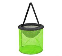 ComfyHarbor Cestino galleggiante pieghevole per pesci, rete subacquea, con rivestimento in gomma, ad asciugatura rapida, per pesca, nero, verde, 34 x 25 cm (35 cm)