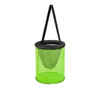 ComfyHarbor Cestino galleggiante pieghevole per pesci, rete subacquea, con rivestimento in gomma, ad asciugatura rapida, per pesca, nero, verde, 34 x 25 cm (25 cm)