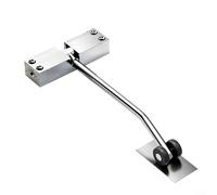 ComfyHarbor Chiudiporta automatico, regolabile in acciaio inossidabile e lega di alluminio, puleggia di rimbalzo per porte interne, meccanismo di chiusura liscio, per una facile installazione, argento