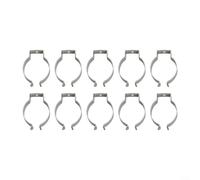 ComfyHarbor Confezione da 10 clip in spugna a molla di tipo aperto, in acciaio al manganese, resistenti, per riporre le pareti del garage, clip a molla argentate per scope, rastrelli, tubi (6 mm-28 mm