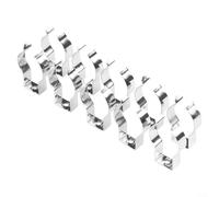 ComfyHarbor Confezione da 10 clip in spugna a molla di tipo aperto, in acciaio al manganese, resistenti, per riporre le pareti del garage, clip a molla argentate per scope, rastrelli, tubi (6 mm-28 mm
