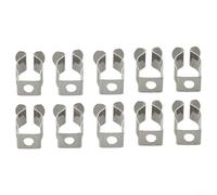 ComfyHarbor Confezione da 10 clip in spugna a molla di tipo aperto, in acciaio al manganese, resistenti, per riporre le pareti del garage, clip a molla argentate per scope, rastrelli, tubi (6 mm-28 mm